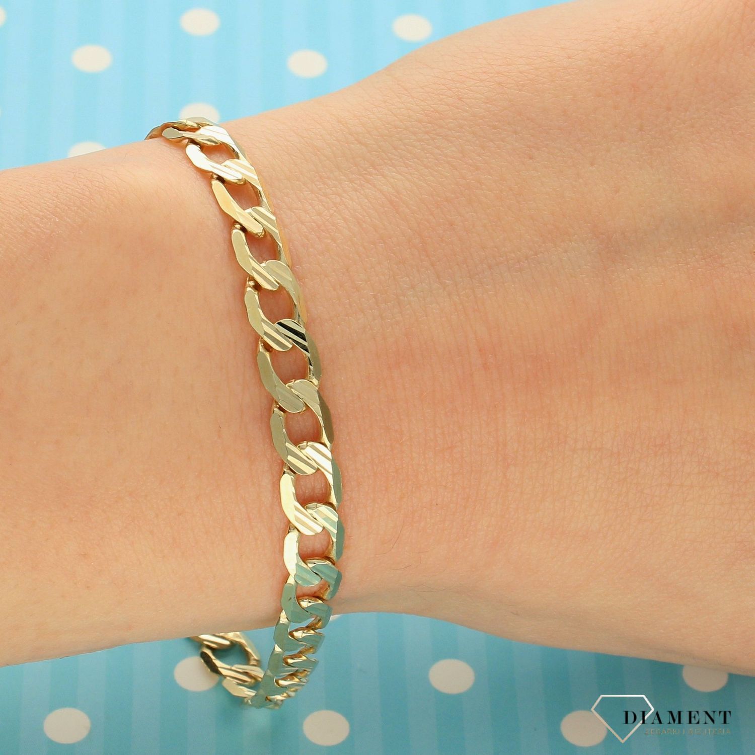 Złota bransoletka 375gruba  pancerka pave DIA-BRA-GAXPDE 160 PAVE-375 6,5m (1).jpg